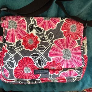 Vera Bradley Messenger Bag - Cheery Blossoms